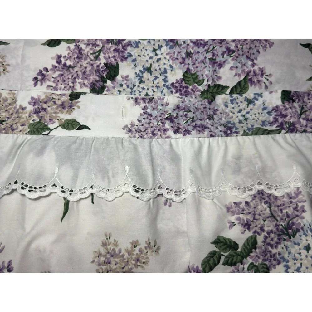 Waverly Fieldcrest Shower Curtain Spring Lilac Floral Cottage Shabby Chic Purple